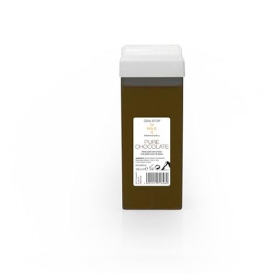 Confezione da 3 cartucce di cera 100 ml Pure Chocolate WaxWax di Guill d'oro, qualità professionale, per depilazione gambe, ascelle, corpo. Facile da usare. Per setole dure e spesse. Tutti i tipi di