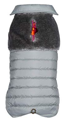 Wouapy - Abrigo Suede Gris de Wouapy, Talla 28, Protege a su Perro de Las Intemperies para Perro