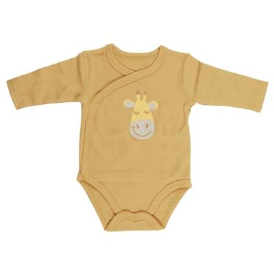 TOM ET ZOE, PU0037 Body ergonómico para bebé 0-3 Months, en Textil Suave y Respirable, with Practical Snap Buttons, Available in Yellow, Blue, Pink and Gray, Pack of 2, Surtido de Colores