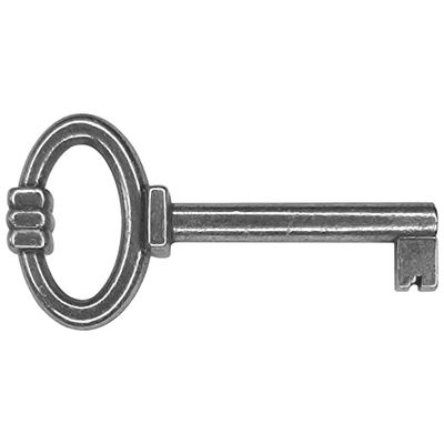 cyclingcolors 1x Vintage Style Open Barrel Skeleton Key 64 mm Furniture Cabinet Antique Pewter Look Silver