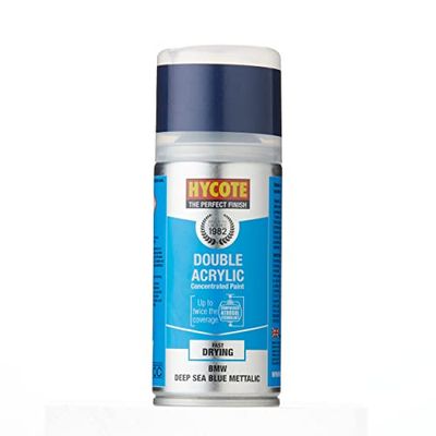 Hycote Double Acrylic Aerosol Car Spray Paint, BMW - Deep Sea Blue, 150 ml