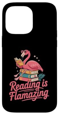Reading is Flamazing Funny Book Lover Flamingo Case for iPhone 14 Pro Max