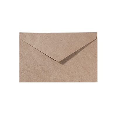 Vaessen Creative Florence Sobres Rectangulares Pequeño Para Tarjetas, Marrón Kraft, Set de 25, Tarjetas a Juego Disponibles