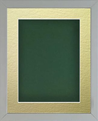 Frame Company Radcliffe Grey 16x12 with Bottle Green BB and Gold Mount for 14x10