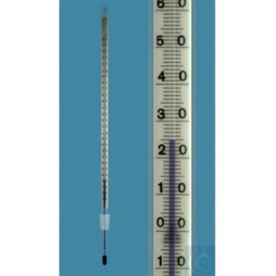 Amarell® Termómetro con NS 14, -10 + 250:1 °C, relleno especial azul, profundidad de inmersión 137 mm