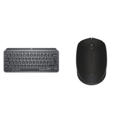 Logitech MX Keys Mini Minimalist Wireless Illuminated Keyboard, Compact, Bluetooth & M171 Wireless Mouse for PC, Mac, Laptop, 2.4 GHz with USB Mini Receiver