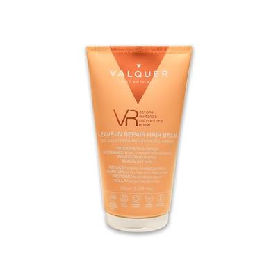 Valquer VR Baume Réparateur Sans Rinçage 3 en 1 : Après-shampoing, Sérum et Traitement – Leave-in - Scelle les pointes – 150 ml