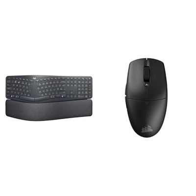 Logitech Ergo K860 - & CORSAIR M55 WIRELESS Lichtgewicht FPS Gaming