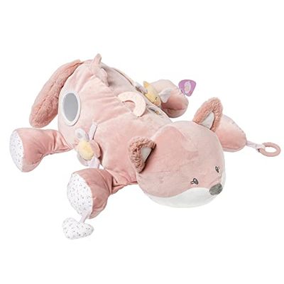 Nattou Peluche Interattivo Alice la Volpe, In Poliestere, Con Diverse Attività, Ca. 60 cm, Alice e Pomme, Rosa