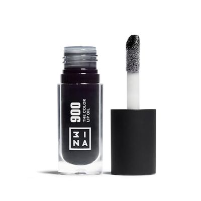 3INA MAKEUP - The Color Lip Oil 900 - Negro - Bálsamo de Labios con 24h de Hidratación & Ácido Hialurónico - Aceite Labial Efecto Brillante y Voluminizador - Brillo de Labios - Vegan - Cruelty Free