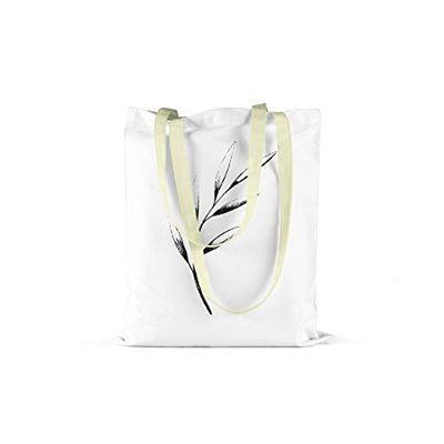 Bonamaison Printed Tote Bag, Reusable Grocery Bag, Shopping Bag, Machine Washable, Foldable, Canvas Cloth Bag with Handles, Size: 34x40 Cm