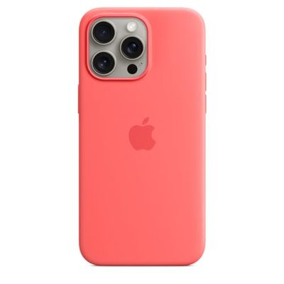 Apple iPhone 15 Pro Max Silicone Case with MagSafe - Guava ​​​​​​​