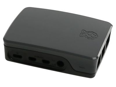 Caja para Raspberry Oficial PI 4, Negro/Gris Raspberry