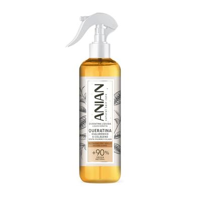 ANIAN - Queratina líquida para o cabelo queratina, jojoba e karité, 200 ml, com ácido hialurónico e colagénio, para cabelos danificados e crespados, restauração e brilho, pontas seladas, reparação de