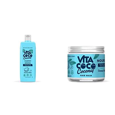 Vita Coco Nourishing Coconut Shampoo 400ml and Hair Mask 150ml Bundle for Dry and Frizzy Hair and all hair types