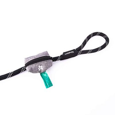 ZippyPaws - Adventure Leash Bag, Dog Poop Bag Holder Guinzaglio Attacco - Grafite