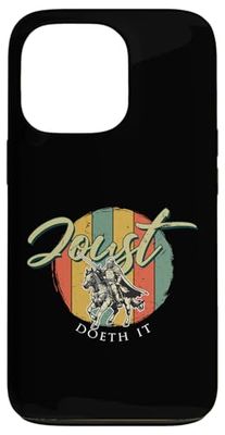 Joust Doeth It Cavalieri medievali Ren Faire Jousting Retro Custodia per iPhone 13 Pro