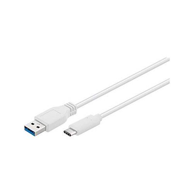 Câble USB-C Vers USB A 3.0, Blanc, 2m Longueur