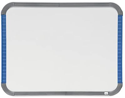 Nobo Mini Lavagna Magnetica Portatile con Cornice Sottile, Montabile a parete, in Orientamento Verticale o Orizzontale, Impugnature e Clip per Pennarello Integrate, 220 mm x 280 mm
