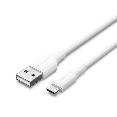 Watio Wave Cable usb - cable usb 2.0 tipo A a micro USB de 3 m, color blanco, alta durabilidad y transferencia de datos eficiente.*