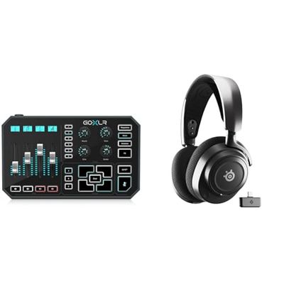 TC Helicon GoXLR Revolutionary Online Broadcaster Platform with 4-Channel Mixer, Motorized Faders & SteelSeries Arctis Nova 7 Wireless Multi-Platform Gaming Headset - Neodymium Magnetic Drivers