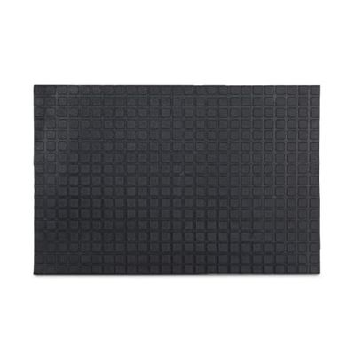 Relaxdays Borracha, felpudo (60 x 40 cm, felpudo de borracha, material completo com função antiderrapante felpudo contra a sujidade, cor preta
