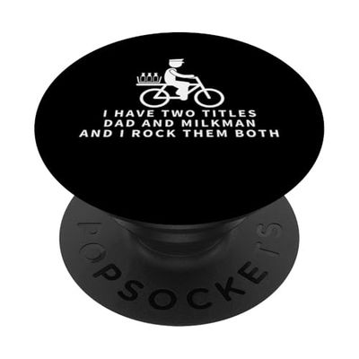 Milkman And Dad Orgulloso Hombres Divertidos Milkman PopSockets PopGrip Adhesivo