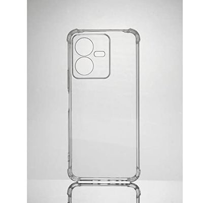 WE Vivo Y22 / Y22S beschermhoes, transparant: schokbestendig – extreem robuust – half glad – behoudt het uiterlijk van de telefoon