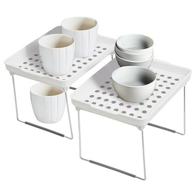 Premier Housewares Cabinet Racks, Grey/White, Regular