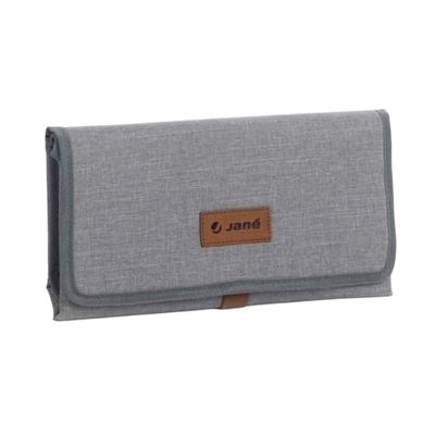 Jané Matelas à Langer Portable avec Poche, Pliable, Compact, Surface, Anti-Taches, Couleur Grise