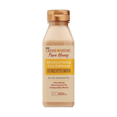 Creme Of Nature Pure Honey Condicionador hidratante, desembaraçado, suaviza e controla o frizz, com infusão de mel pura, óleo de coco natural certificado e manteiga de carité, 355 ml