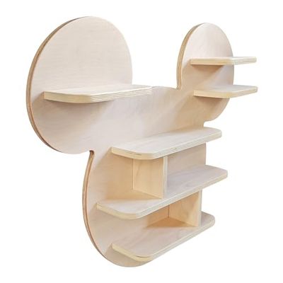 Disney Classic Mickey Mouse Petite étagère Murale pour Enfants | Étagères flottantes en Bois pour Chambre à Coucher et Salle de Jeux – Noir