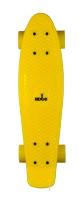 Ridge Skateboard 69 cm 27 inch Nikkel Cruiser Retro Stijl M Rollen Compleet gemonteerd Gemonteerd, Geel / Geel
