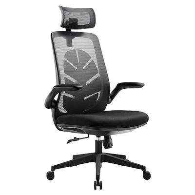 Subsonic - Chaise Ergonomique pour Bureau I-Care Leaf, Siege Gaming, Renfort Lombaire, Dossier et Appui-tête réglables, Rocking Noir