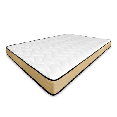 amuéblate online Materasso viscoelastico Gold Reversibile 150x180 cm, Ideale per Letti a Castello, fermezza e Comfort ottimali, Memory Foam Poliuretano espanso, Bianco, 150 x 180 cm