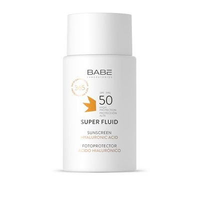 LABORATORIOS BABÉ - Super Fluid Fotoprotector Solar Facial SPF 50 | Sunscreen | Resistente Al Agua | Protección Solar Facial para Todo tipo de piel | Fotoenvejecimiento | Contra Daño Solar | 50ml