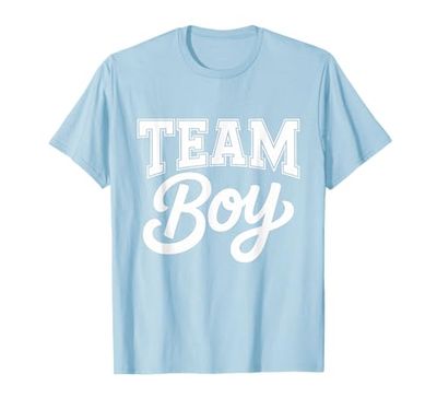 Rivelazione del sesso della festa del Baby Shower Team Boy Maglietta