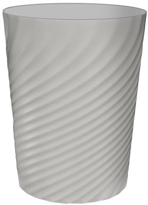 DAJITRE Cubo de basura pequeño de 1.8 galones, papelera de reciclaje de perfil delgado para espacios compactos, baño, oficina, dormitorio, cocina (1.8 galones, gris)