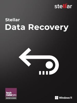 Stellar Data Recovery 11 - Software de recuperación de datos de Windows para recuperar datos perdidos | Standard | 1 Dispositivo | Código de activación PC enviado por email