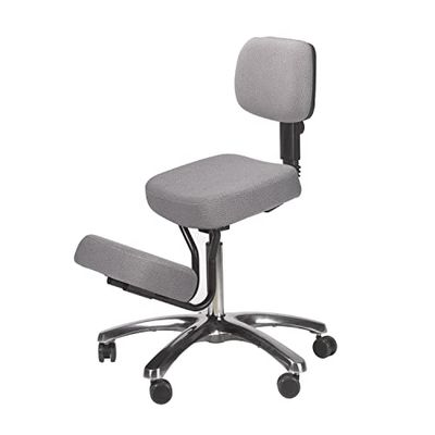 Jobri Unisex's Jazzy Kneeling Chair-Grey/Chrome, 66 x 68 x 28 cm