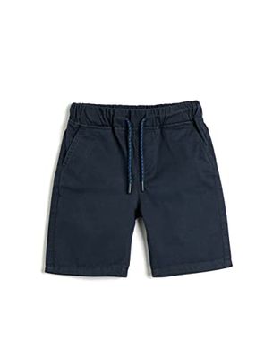 Koton Boys's Chino Zakken Trekkoord Katoenen Shorts, Marine (720), 11-12 Jaar