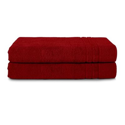Komfortec Bath Towels, 100% Cotton, Quick Dry, 70x200, Red