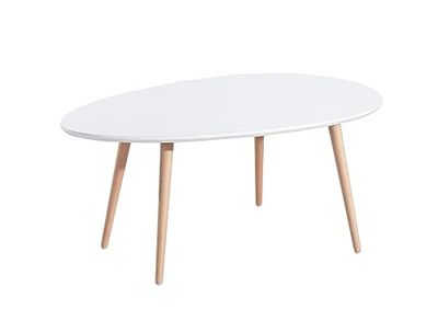 BAÏTA Soffbord Stone - matt vit lackerad