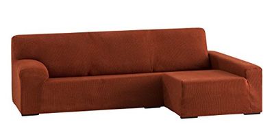 Eysa Dorian bielastische chaise longue rechts, voorzicht, kleur 9-oranje, Chenille, 43 x 17 x 37 cm