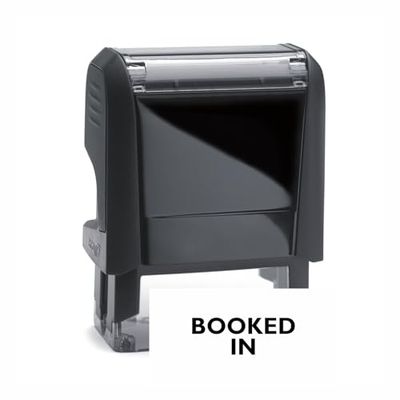 Booked in Stamp – Self Inking Black Ink Stamper – 24 x 7mm