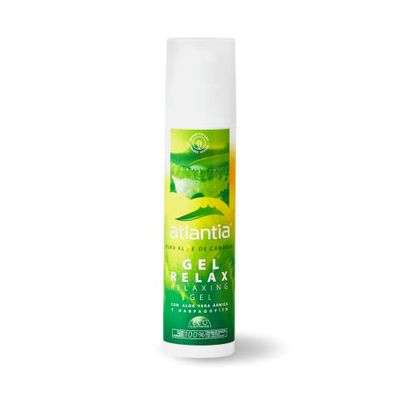 Atlantia Aloe Relaxing Gel, gel muscolare rinfrescante con effetti di freddo e caldo, indicato per il recupero muscolare dopo infortuni, contiene aloe vera per sollievo 200 ml