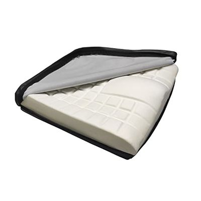 Mobiclinic, Coussin Anti-escarres, avec Mousse Viscoélastique, Housse Imperméable, Coussin Anti-escarres pour Fauteuil Roulant, Fauteuil, Bureau, Coussin Viscoélastique, 80 kg/m3