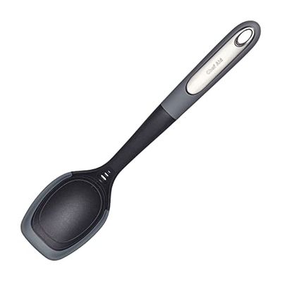 Chef Aid Nylon Serving Spoon with Measurements in Tablespoon and Millilitres, Nylon Head with Silicone Edge, Comfort Grip Handle, BPA Free and Dishwasher Safe