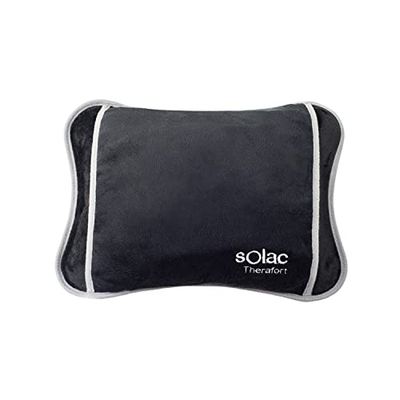 Solac Caldea CB8981 Warmwaterkruik, 360 W, ergonomische vorm, looptijd van 120 minuten, afneembare stekker, soft-touch-weefsel, ademende stof, universeel inzetbaar, donkerblauw
