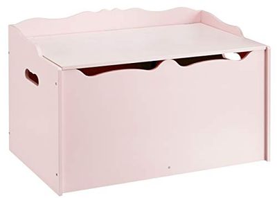 Amazon Basics - Caja de juguetes de madera, color rosa 76.2 cm x 40.64 cm x 46.99 cm